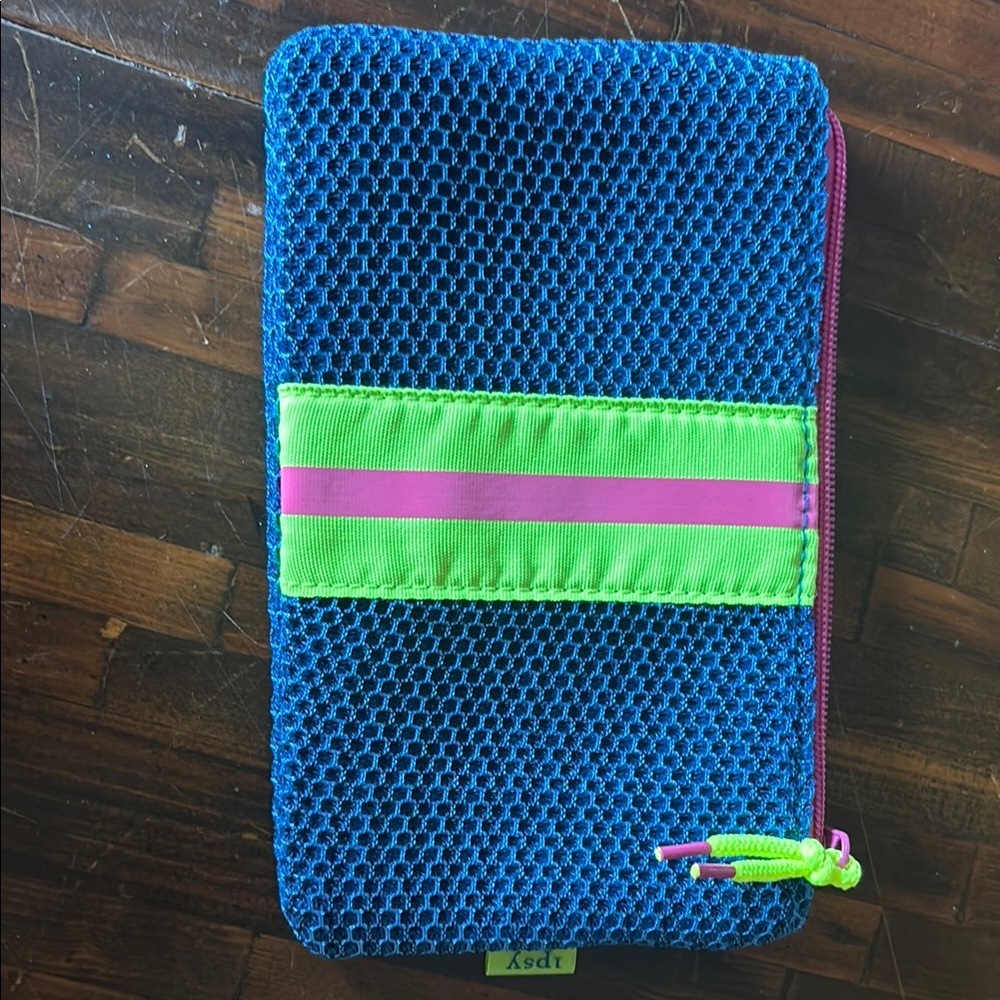Blue and Green Mesh Wallet